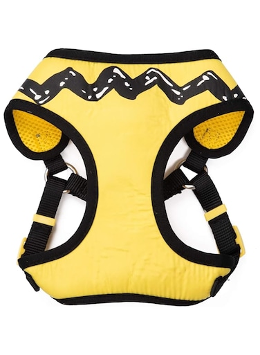 fetch FOR PETS Peanuts Charlie Brown Yellow Dog Harness, Size Large   Large Striped Dog Harnesses Large Dogs   No Pull Dog Harness, Dog Apparel &amp; Accessories All Dogs (FF15723)