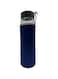 Urban Trendo Durable Crystal Clear Glass Water Bottle - Reusable Glass Bottle BPA-Free with Protective Silicone Sleeve, Pure Hydration Leak-Proof Cap. (Black) (Navy Blue)