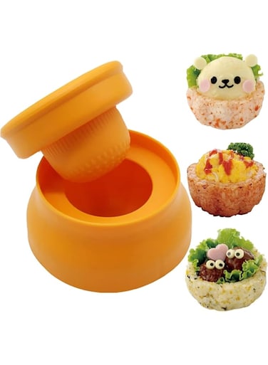 BEETO Onigiri Mold, Rice Cup Mold, Rice Ball Mold, Rice Cup Press for Mashed Potato Onigiri Cup, Creativity Onigiri Cup Mold for Party, Picnic, Children Lunch