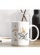Coffee Mug with Islamic Art Design - Arabic Calligraphy &amp; Prayer Beads,