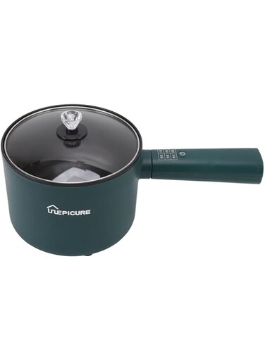 Sorandy 1.8L Mini Portable Electric Pot, Hot Pot Electric, Non Stick Pan with Double Temperature Control for Dormitory Frying Rinsing Steaming Boiling Searing Stewing (UK Plug 220V)