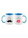 2-Piece Call Me Mom And Dad Printed Mug Blue/White/Black