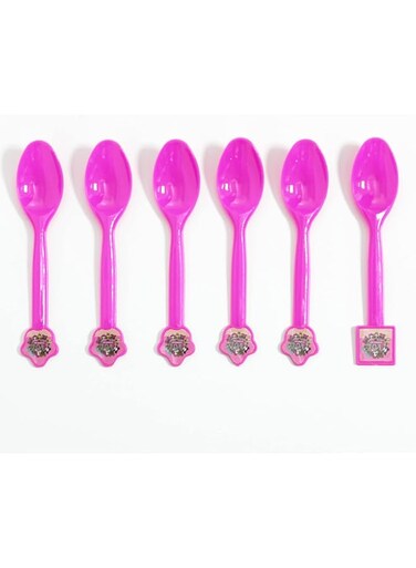 Italo Fancy Party Spoon for Kids Birthday Party, Pink