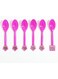 Italo Fancy Party Spoon for Kids Birthday Party, Pink