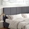 Deluxe Upholstered Twin Size Bed (120 X 190 CM) Black Color