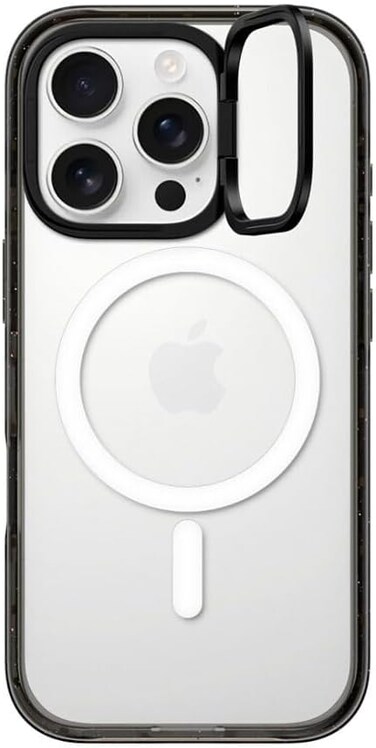 Casetify iPhone 16 Pro Max - Impact Ring Stand Case With Magsafe - Clear Black