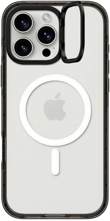 Casetify iPhone 16 Pro - Impact Ring Stand Case With Magsafe - Clear Black