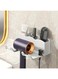 Hair Dryer Storage Rack, Bathroom Organizer, Space Saving Wall-Drill Hair Dryer Holder - Stylish Wall Mount Organizer for Bathroom
