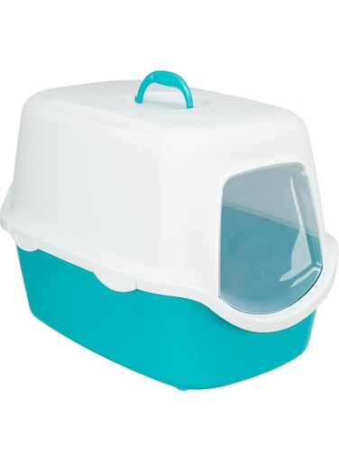 Trixie Vico Litter Tray for Cats Turquoise/White 40 &times; 40 &times; 56 cm