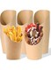 ChicAbode 14oz Disposable Charcuterie Cups, 50 Pack French Fry Holder, Brown Paper Appetizer Cups, Popcorn Boxes, For Parties, Events, Weddings