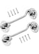 KASTWAVE Cabin Hook, 2 Pack 3'' Barn Door Lock, Heavy Duty Solid Thicken Stainless Steel Gate Latch Lock, Add More Security and Privacy, Eye Latches &amp; Bolt for Door Locks, Silver