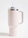 Stainless Steel with Lid and Straw for Water Iced Tea Coffee and Smoothie Rose Quartz 30 oz