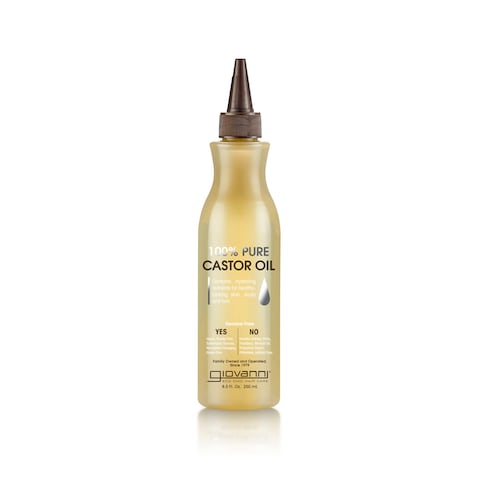 Giovanni 100% Pure Castor Oil, for Healthy-Looking Skin and Hair, 250 ml