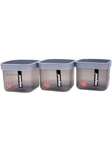 Nayasa Superplast Plastic Food Storage Container for Kitchen, Grey - 550 ml