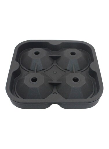 Silicone Diamond Ice Cube Tray Black 6x6x4cm
