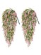 YYIDYLLIC AE008-10 2 Pcs Pink Lavender Artificial Plants Plastic Material Hanging Fake Plants，Suitable for Parties/Weddings/Festive Decorations and other events,Without Flowerpot