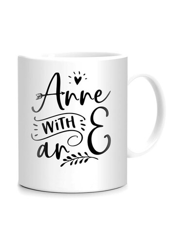 Anne With An E Printed Mug White/Black