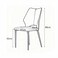 Modern Dining Chair,Upholstered Faux Leather,Black Metal Leg,Home Office Cafe(Light Gray)