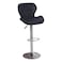 PU Leather Bar Stool,Adjustable Height,Matte Black Base.For Kitchen Home Bar Caf&eacute; Counter(Black 1 Pc)
