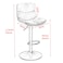 PU Leather Bar Stool,Adjustable Height,Matte Black Base.For Kitchen Home Bar Caf&eacute; Counter(Gray)
