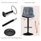 PU Leather Bar Stool,Adjustable Height,Matte Black Base.For Kitchen Home Bar Caf&eacute; Counter(Gray)