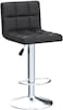 PU Leather Bar Stool,Adjustable Height,Swivel,Chrome Base,Perfect for Kitchen Bar Restaurant Counter(Black 1 Pc)