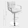 PU Leather Bar Stool,Adjustable Height,Swivel,Chrome Base,Perfect for Kitchen Bar Restaurant Counter(Black 1 Pc)