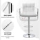 PU Leather Bar Stool,Adjustable Height,Swivel,Chrome Base,Perfect for Kitchen Bar Restaurant Counter(White 1 Pc)
