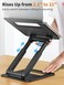 tounee Laptop Stand for Desk Adjustable Height, Telescopic Computer Stand with Pull Out Design Ergonomic Laptop Riser Fits All Laptops 10-17&quot;(Black)