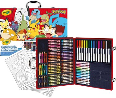 Crayola -34.99 Pokemon Artist Briefcase, Creative Set with 115 Pieces, To 5 Years, Multicoloured (04-2931)