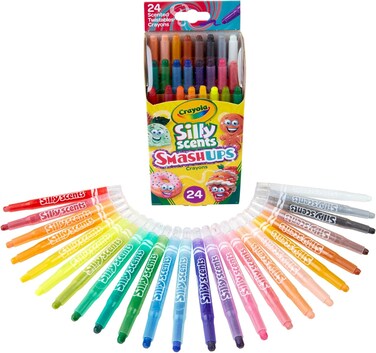 Crayola 24 Ct Silly Scents Mini Twistables Scented Smashups Crayons