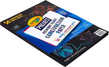 ورق بناء كرايولا، 50 قطعة، 50 ورقة - أسود، مقاس واحد