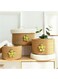 3 Pcs Different Sizes Woven Storage Baskets, Living Room Blanket Basket, Cotton Rope Woven Baby Laundry Basket, Miscellaneous Basket, Suit For Organizing Keys, Clothes, Toy
