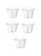 Portion Control Cups With Lids (4oz, 100-Pack) - Disposable Ramekin Cups for Meal Prep - BPA-Free Plastic Food Containers for Condiments, Sauces, Salsas, Dips, Jello Shots