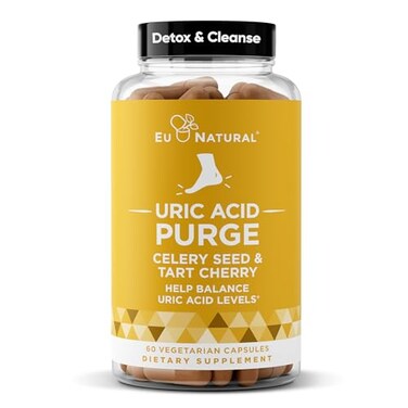 كبسولات نباتية من Eu Natural Purge ببذور الكرفس والكرز الحامض (60 قطعة)
