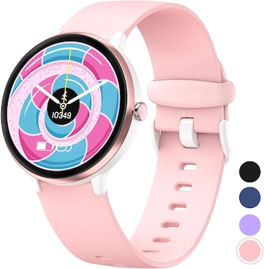 ZONEY Kids Smart Watch,Children Fitness Activity Tracker for girls boys, IP68 Waterproof Kids Smart Watch with 19 Sport Modes, Pedometers, Heart Rate, Sleep Monitor (Pink)