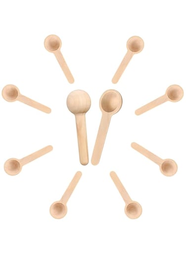 KASTWAVE 10 Pcs Mini Wooden Spoons Small Wooden Spoons Condiments Salt Spoons for Spice Jam Coffee Condiment Honey Teas Sugar Kitchen Cooking - 3 Inch
