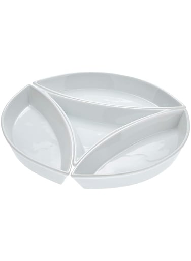 Symphony Snack Dishes - Set Of 4 - White