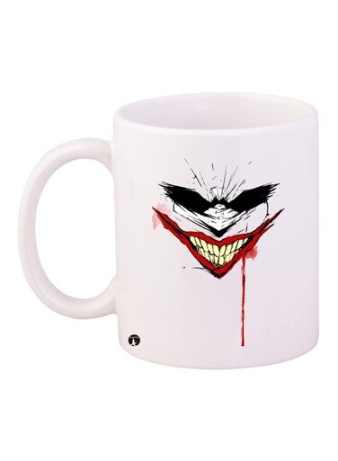Joker Themed Coffee Mug White/Red/Black 11ounce