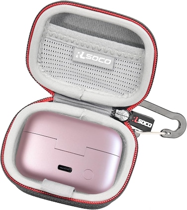 RLSOCO Hard Case for Anker Soundcore AeroClip Open-Ear Earbuds,Clip-On Headphones   Travel Case Shockproof, Dustproof, Water-Resistant Storage Pouch with Carabiner (Case Only)