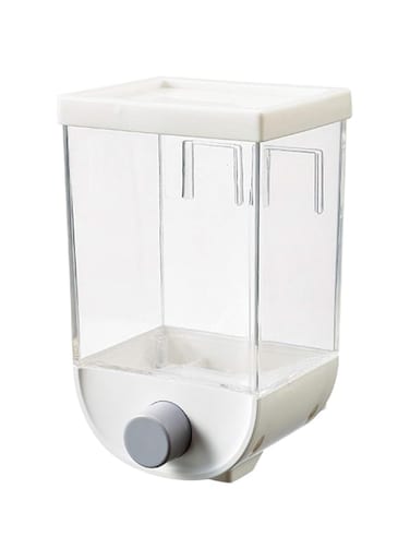 Funien 1000mL Dry Food Dispenser Nail-free Cereal Dispenser Wall-Mounted Kitchen Food Storage Container Organizer for Cereal Trail Mix Candy Granola Nuts Beans Rice Pasta