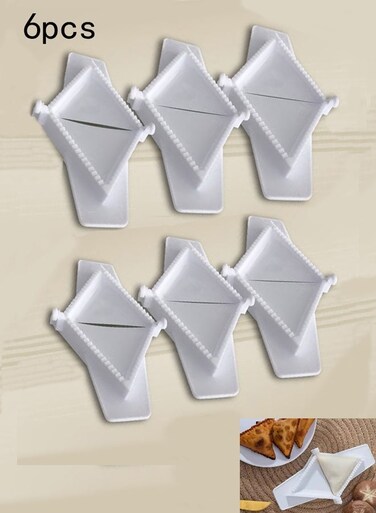 6 Pcs Dumpling Maker&Acirc;&nbsp; &acirc;&euro;&ldquo; Easy-to-Use Dumpling Mold for Perfect Dumplings &acirc;&euro;&ldquo; Made of Durable Food-Grade PP Material, for Versatile Cooking, Ideal for Dumplings, Ravioli, Empanadas and More, Portable &amp; Easy to Clean &acirc;&euro;&ldquo; White