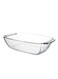 Rectangular Deep Glass Baking Tray, 4420 Ml Capacity, 90 Mm Height, 233X380 Mm Diameter - Clear