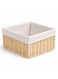 Hand-Woven Paper Rope Storage Basket &acirc;&euro;&ldquo; L 20 x B 20 x H 10 cm, with Removable Linen Liner &amp; Sturdy Metal Frame, Woven Organizer Bin for Living Room, Bedroom, Bathroom, Closet &amp; Home Storage