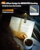 Glocusent Lightweight Rechargeable 10 LED Amber Book Light for Reading in Bed, Clip-on EyeCare Warm Reading Light up to 80Hrs, 3 Brightness Dimmable X 3 Color Modes (Dark Gray)