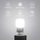 Lepro G9 LED Light Bulbs, Cool White 6000K, 3.8W 470lm LED Capsule Bulbs for Crystal Chandeliers, Energy Saving, 40W Halogen Bulbs Equivalent, Ceiling and Wall Light Fittings, Non-dimmable, Pack of 5