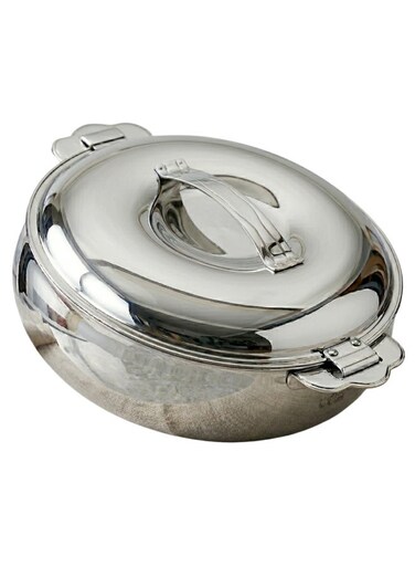 Hotpot Crown   Premium Insulated Stainless Steel Casserole   Keeps Food Hot &amp; Fresh for Hours   Leak-Proof   Elegant Crown Design Steel Finish- 1500ML