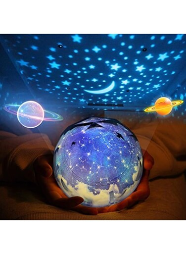 HotsUAE AMERTEER Star Night Light for Kids, Universe Night Light Projection Lamp, Romantic Star Sea Birthday New Projector Lamp for Bedroom 5 Sets of Film, black, HotsUAE, LNKO9243_1, medium
