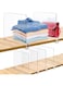 Consevisen Shelf Dividers for Closet Organization and Storage, 6 Pack Acrylic Clear Closet Shelf Dividers for Wood Shelves, Vertical Sweater Handbag Purse Organizer for Bedroom Kitchen Office