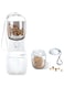SYOSI Dog Water Bottle, Portable Pet Travel Water Bottle with Food Container Travel Water Bottle for Dog &amp; Cat with Leak Proof &amp; Filter for Outdoor Walking Hiking Travel (10oz, White)